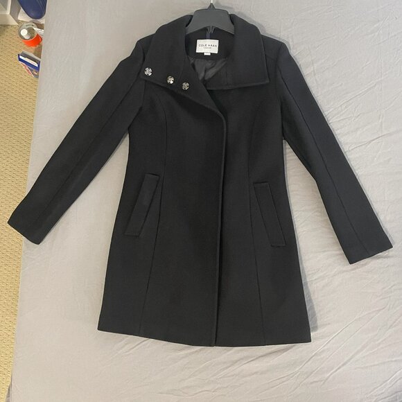 Womens Cole Haan Signature Wool Coat Size 2 - Picture 1 of 6